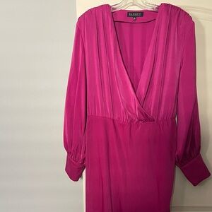 Eloquii Fuchsia Long Satin Dress